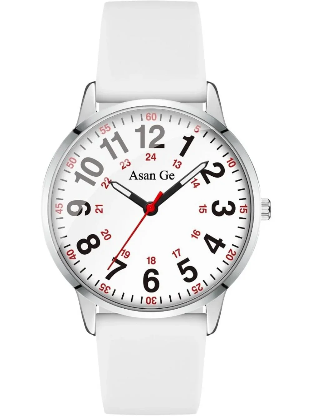 Women's White Silicone Strap Minimalist Waterproof Analog Fashion Wrist Watch